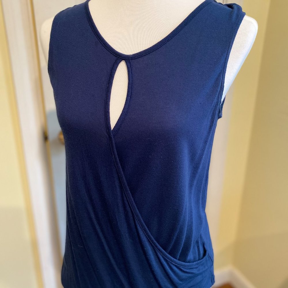 CAbi Sleeveless Crossover Tee